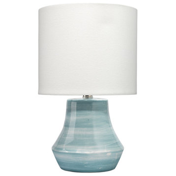 Blue Ceramic Cottage Table Lamp