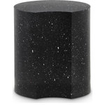 Meridian Furniture - Dimple Terrazzo Pattern Iron End Table, Black, 1-Piece: 15"Wx15"Dx16"H - Beautify your room with this Dimple black end table. Crafted from black Terrazzo patterned iron metal, its modular shape allows you to connect as many as needed, offering versatility and style. With a contemporary nesting design, it adapts effortlessly to various spaces, whether used individually or in clusters. Perfect for adding both functionality and a modern aesthetic to your living area, this table promises to be a chic addition that enhances organization and visual appeal in any setting.