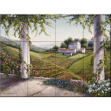 Tile Mural, Terrace Vista by Barbara Felisky