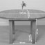 Edmonton Oak Round Extension Dining Table, 4 Lola Chairs, Black Leather