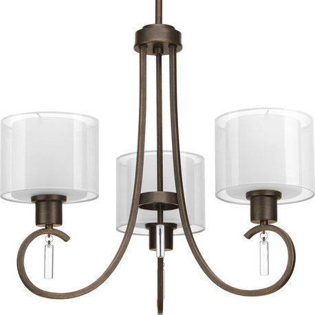 Invite Collection 3-Light Chandelier, Antique Bronze