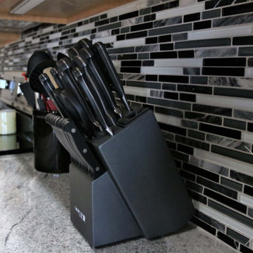 Glass & Stone Wall Backsplash