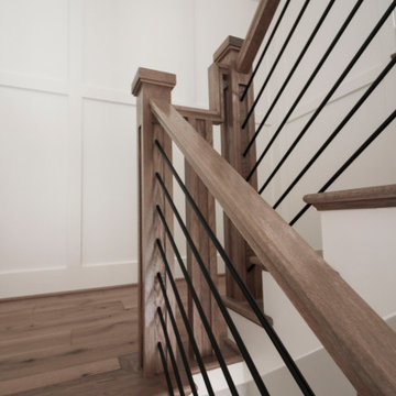 Project #101 | Elegant Staircase with Custom Carved Newels