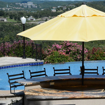 Meadowcraft Bar Stools and Outdoor Kitchen