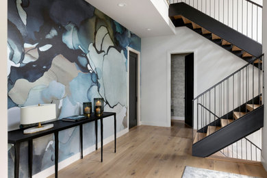 Inspiration for a transitional entryway remodel in Minneapolis