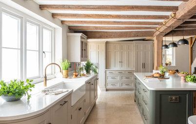 Kitchen With Clever Storage in a 16th-Century Space