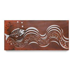 Surf Wave Wall Art - Metal Wall Art