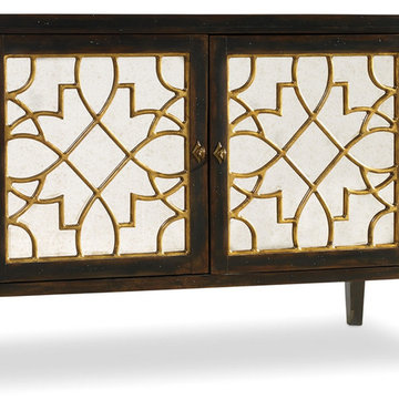 Hooker Furniture Living Room Sanctuary Two Door Mirrored Console