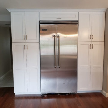 kitchen remodel with load bearing wall removal  and flooring install