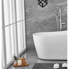 Elegant Decor Chantal 54" Iron and Nylon Soaking Single Slipper Bathtub in White