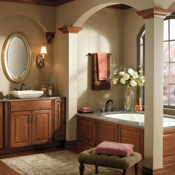 Coffee Cabinets in a Traditional Bathroom