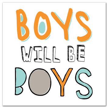 Boys Will Be Boys 16x16 Canvas Wall Art