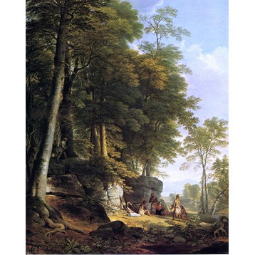 Asher Brown Durand Indian Rescue, 20"x25" Wall Decal Print