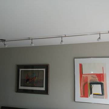Master bedroom Monrail track light installation in Columbia Maryland