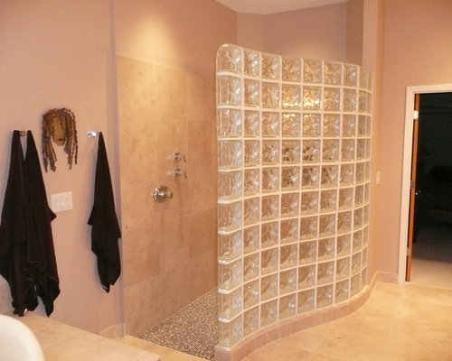 Best Glass Block Walk In Shower Design Ideas & Remodel Pictures | Houzz