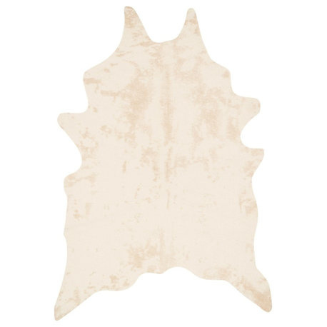 Southwestern Faux Cowhide Grand Canyon Area Rug, Ivory, 5'x6'6"