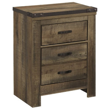 Bowery Hill 2 Drawer Night Stand in Brown