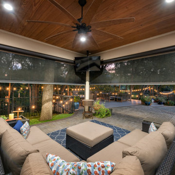 Custom Creekside Deck with Screened Porch & Poolside Living