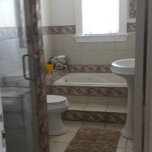 Before and after bathroom photos