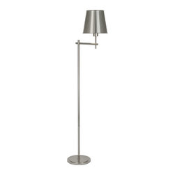 Robert Abbey Aiden Swing Arm Floor Lamp, Polished Nickel - Floor Lamps
