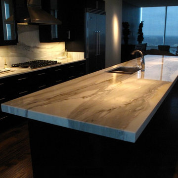 Sleek Modern Espresso Kitchen