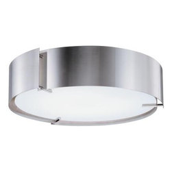 Inertia Polished Steel Flush - Flush-mount Ceiling Lighting