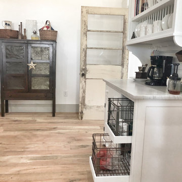 Custom made plate rack and coffee bar