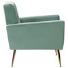 Upholstered Accent Armchair With Tufted Back, Sage