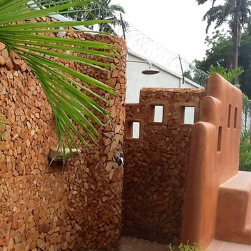 Outdoor shower in Accra