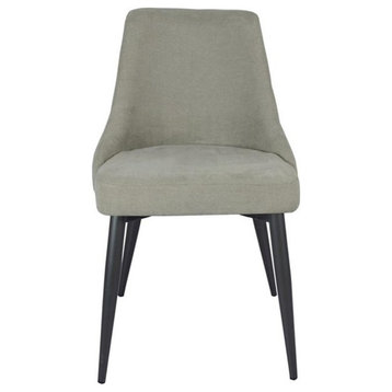 Coaster Cosmo Fabric Upholstered Curved Back Side Chairs Light Gray
