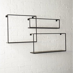 set of 3 floating shelves | CB2 - Wall Panels