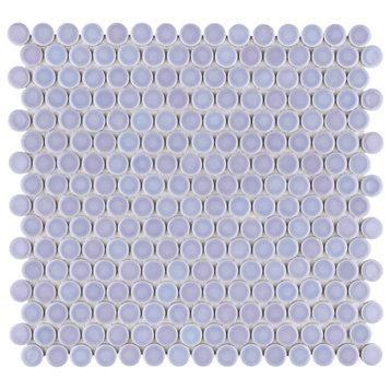 Hudson Penny Round Lavendar Porcelain Floor and Wall Tile