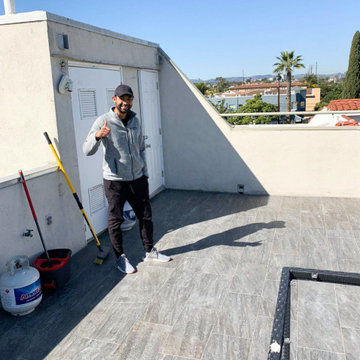 Balcony Tiles Installation - Adar Builders