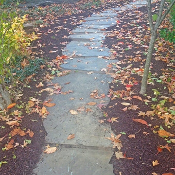 Natural Stone & Brick Patios with Natural Stone Walkways