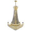 French Empire 18-Light Crystal Regal Chandelier, Gold Finish