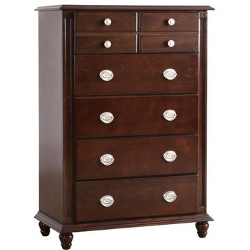 Glory Furniture Summit 5 Drawer Chest in Cappuccino
