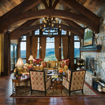 Custom Timber Frame Home, Mountain View Lodge Yellowstone Club, Big Sky, MT