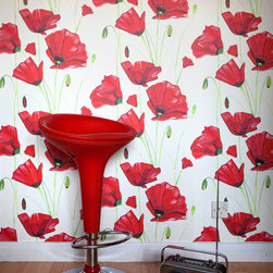 Poppy Wallpaper - Up the Garden Path Collection - Wallpaper