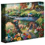 Thomas Kinkade - Alice in Wonderland Gallery Wrapped Canvas, 8"x10" - Featuring Thomas Kinkade's best-loved images, our Gallery Wraps are perfect for any space. Each wrap is crafted with our premium canvas reproduction techniques and hand wrapped around a deep, hardwood stretcher bar. Hung as an ensemble or by itself, this frame-less presentation gives you a versatile way to display art in your home.