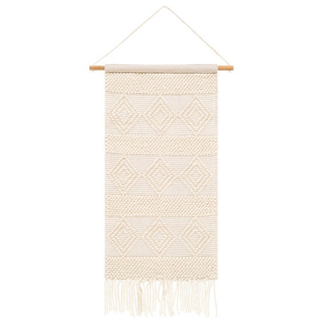 Hygge HYG-1000 Wall Hanging, White, 44"x22"