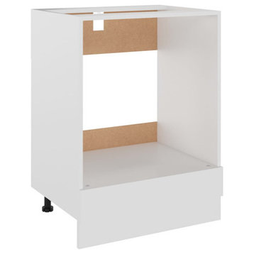 vidaXL Kitchen Cabinet Storage Shelf Cupboard Oven Cabinet White Engineered Wood
