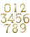 RCH Hardware Brass Modern House Number, 3-Inch, Polished Brass
