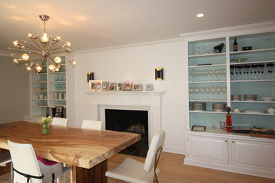 Example of a transitional home design design in New York