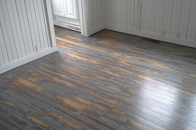Sunroom - coastal painted wood floor sunroom idea in Grand Rapids