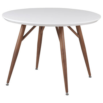 Round Dinning Table With Wood Grain Finishing