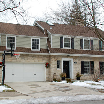 Monterey Taupe Hardie Exterior Remodel in Evanston, IL