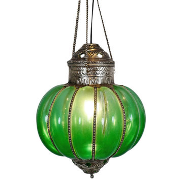 Consigned Green Pumpkin Lantern Medium