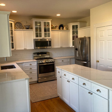 Transitional Hybrid Kitchen Remodel Done in Glacier White