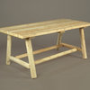 Classic Farmers Table with Bench, Natural