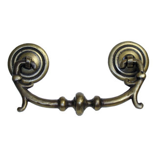 Gold Solid Brass Drawer Bail Pulls 2 3/4 Scalloped Style Door Pu